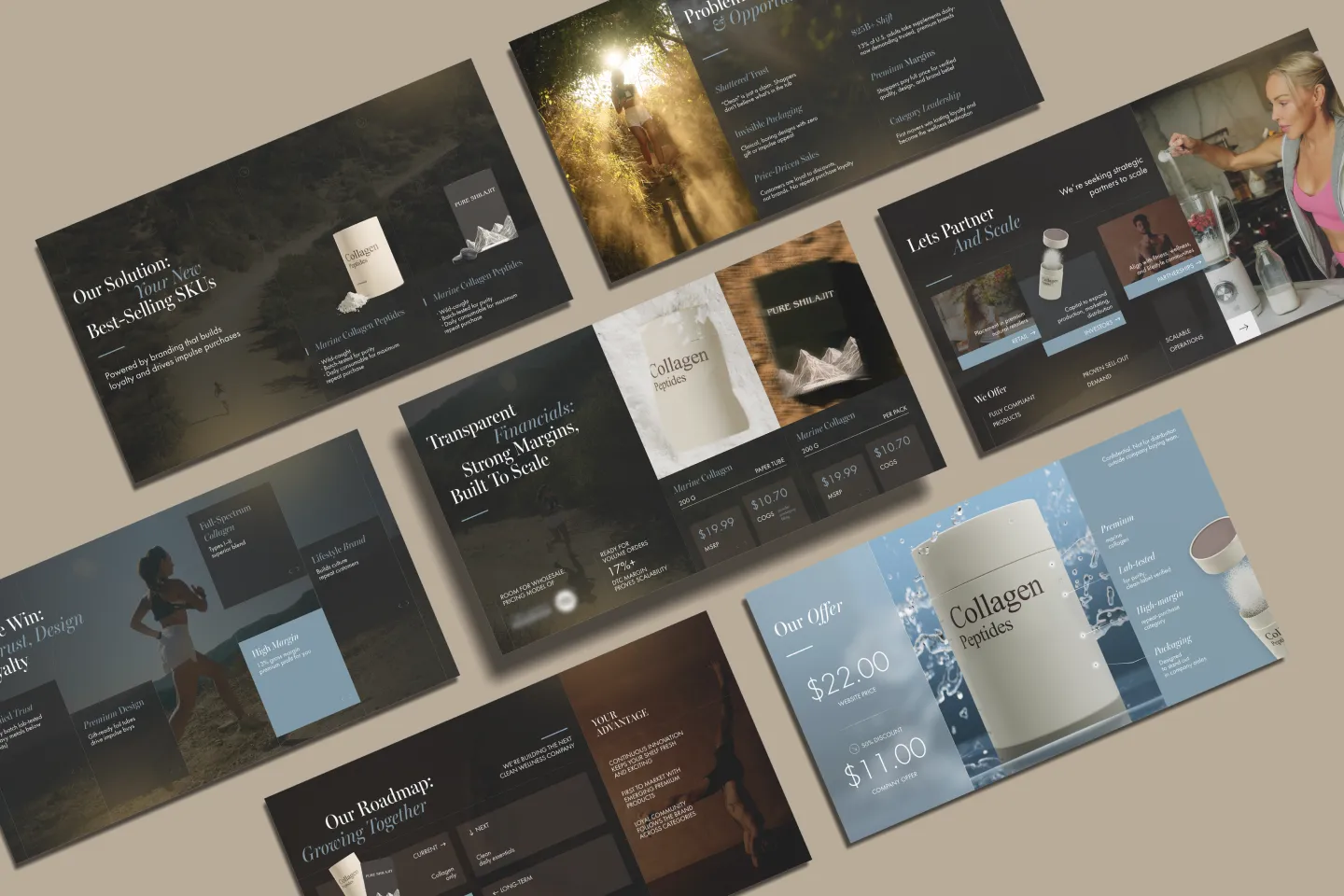 Wellness Brand — pitch deck for a supplement range
